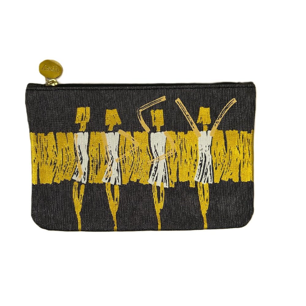 Ipsy Black and Gold Cosmetic Bag